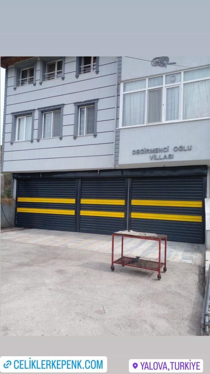 Yalova villa antrasit sarı kepenk